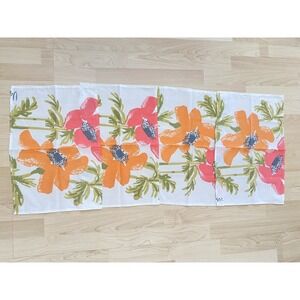 Vtg Vera Neumann 4 Napkins Bold Floral Colorful Flowers 12" x 18" NOS